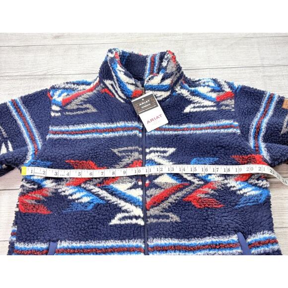 Ariat Women’s Chimayo Collection Aztec Southwestern Fleece Full Zip Size XXL - Picture 3 of 11